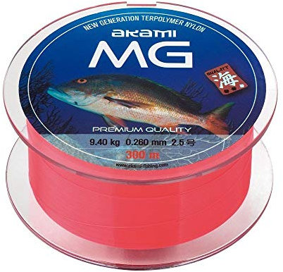 AKAMI MG Line Monofilo 0.20mm Carico di Rottura 7.10kg 300m Rosa da Surf Casting