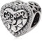 925 Sterling Silber Oma Charm Familie Charm My Love Charm Herz Charm Blume Charm für Pandora Charm Armband (A)