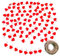 JZK 100x Coeur Rouge Mini Pince à Linge en Bois 3 cm + Ficelle de Jute 30m pour Décoration de Carte de Titulaire de Photo de Fête de Mariage Bricolage Décoration