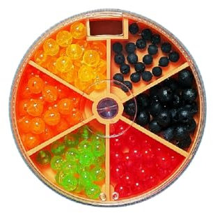 STMK Gummi-Kunstoff-Perlen bunt Sortiert