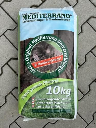 Mediterrano Universaldünger und Maulwurfstopp, Maulwurfvertreiben, Maulwurfplage, Maulwurf entfernen 10 Kg