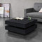 [en.casa] Couchtisch 'Märsta' 75x75x35,5 cm Beistelltisch mit Ablagefächern Sofatisch Tisch Spanplatte Schwarz