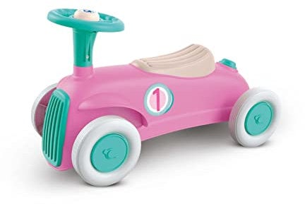 Clementoni - 17455 - Ma première Voiture (Rose) - Porteur 100% recyclé - Jouet de Premier âge, Premiers Pas - fabriqué en Italie, 12-36 Mois