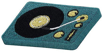 Toppa giradischi verde da applicare con il ferro da stiro | DJ mixer toppe per mixer Old School Toppe da stiro, in stile vintage, Finally Home