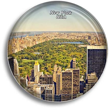 Kühlschrankmagnet Amerika USA NYC New York Center Park Glasmagnete für Kühlschrank Souvenirs Niedlicher Kristallmagnet Dekor für Whiteboard Büro Zuhause Geschenk