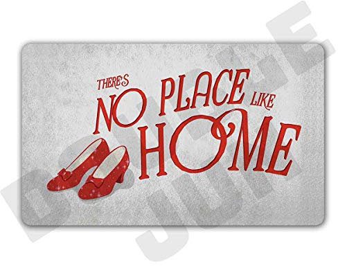 YZCZ There's No Place Like Home Shoes Floor Rug Indoor/Front Door Mats Home Decor Machine Washable Rubber Non Slip Backing 29.5(W) X 17.7(L)