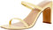 The Drop Damen Avery Square Toe Two Strap High Heeled Sandalen - Pastellgelb - Gr. 38 EU