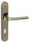 DOMINO Tipo M3 BB-Buntbart 72 - Picaporte para puertas de habitaciones con placa larga