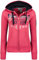 Geographical Norway Gladys Lady - Sweat Femme Capuche Poches Kangourou - Sweatshirt Femmes Pull Casual Manches Longues Chaud (Rose_Flash M Taille 2)