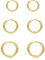 6 Paar Creolen 14 Karat vergoldet Huggie Creolen 925 Sterling Silber Kleine Creolen Set Winzige Zirkonia Knorpelohrringe für Damen