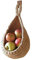 Hängende Wandkörbe, Jute, Öko-Hängekorb, Baumwoll-Tropfen-Hängekörbe, Baumwoll-Flachs, Gemüse, Obst, Organizer, Tropfen-Hängebehälter für Küche, Produktaufbewahrung, hält Gemüse frisch