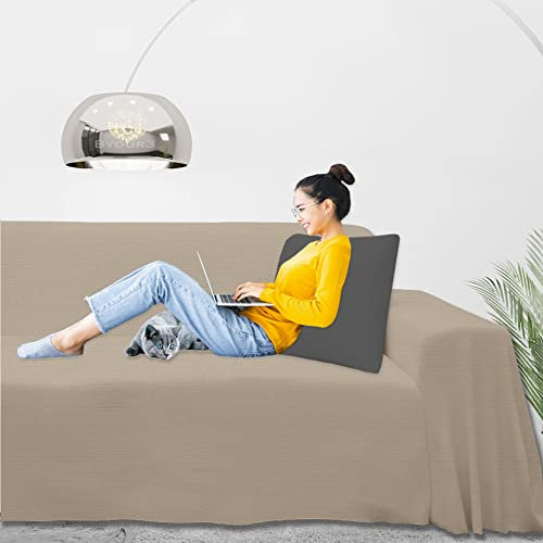 Byour3 - Sofabezug 2 3 4 Sitzer Leichte 100% Reine Baumwolle Sofa Cover Schutzhülle Sofaüberwurf L U Form Ecksofa Sofa Couch Abdeckung Alles Couchbezug Abwaschbar (Beige, 4-Sitzer)