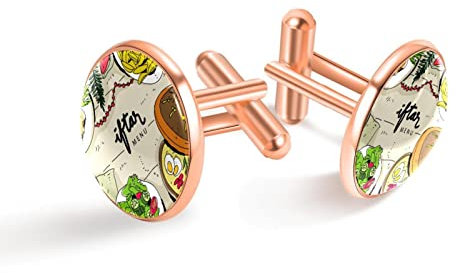Boutons de manchette personnalisés pour mariage, entreprise, Iftar, Ramadhan, menu, nourriture sur smoking traditionnel tajine, 20mm*20mm, Acier inoxydable, Quartz synthétique