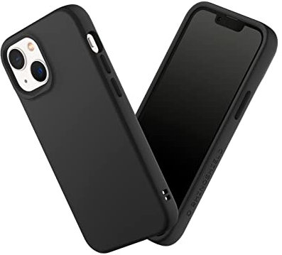 RHINOSHIELD Case Compatible with [iPhone 13 mini] | SolidSuit - Shock Absorbent Slim Design Protective Cover with Premium Matte Finish 3.5M/11ft Drop Protection Changeable Camera Rings - Classic Black