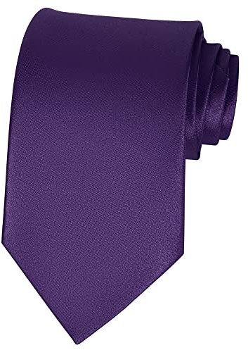 Lollanda Purple Ties for Men Solid Color Ties for Wedding Business Men Ties Neck Tie 8cm/3.15 (Purple)