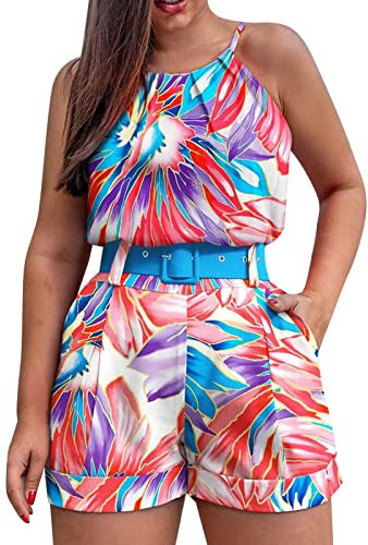 Tuta da donna elegante, 3 pezzi, estiva, set sportivo colorato, top e pantaloncini e cinture, set sexy, abbigliamento corto, slim fit, streetwear, blazer da S-3XL, Lilla, s