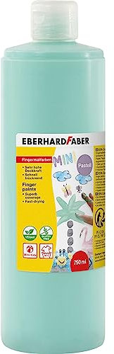Eberhard Faber 578966 - Fingerfarbe EFA Color, pastell mint, 750 ml, schnelltrocknend und auswaschbar