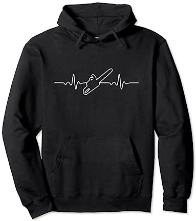 Herzschlag Motorsäge Holzarbeit Wald Bäume Kettensäge Pullover Hoodie