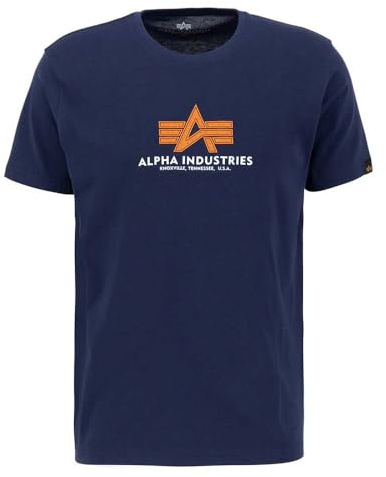 Alpha Industries Basic T Rubber T-Shirt for Men Ultra Navy