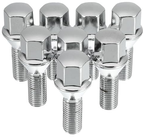 QUARKZMAN M12 x 1.5 Roue Boulons Conique 60° Chrome Roue Clous Ensemble 8pcs