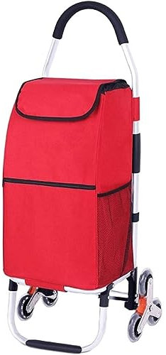 MBELLO Leichter Einkaufstrolley, Einkaufstrolley, Einkaufswagen, faltbar, tragbar, Einkaufswagen, Sackkarre, Sackkarre, 40 kg Tragkraft, Aluminiumrahmen