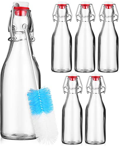 Zerodeko 6 Piezas Botella De Vidrio Petacas De Con Cubierta Vidrio Común Botella De Jugo Casa De Molusco