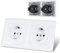 Klarlight Enchufe Doble Pared 16Amp, EU Standard Enchufe Doble Superficie Doble Para el Hogar, Oficina, Toma De Corriente Doble, Caja Enchufes Pared, Blanco