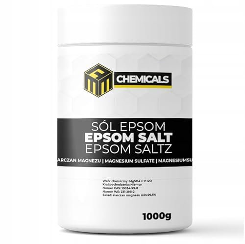 MRM Chemicals Epsom Salz Bitteres Bittersalz Magnesiumsulfat für das Bad Entspannung Lebensmittelqualität für Wellness & Körperpeeling 1 kg