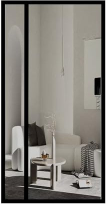 Finestra con zanzariera 115x250 cm, finestra di protezione dagli insetti senza foratura, finestra con zanzariera con forte cinturino in velcro - nero