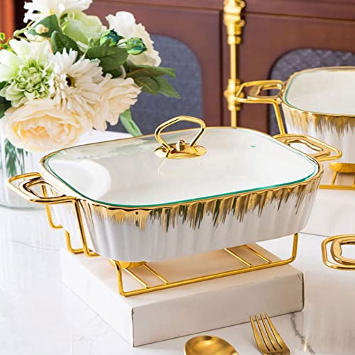 Scaldavivande in ceramica per buffet, scaldavivande per feste, matrimoni, banchetti, eventi di catering, set di piatti per buffet