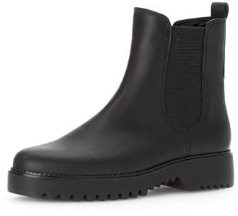 Gabor Damen Chelsea Boots, Frauen Stiefeletten,uebergangsstiefel,Schlupfstiefel,flach,Stiefel,Bootee,Booties,schwarz (Micro),39 EU / 6 UK