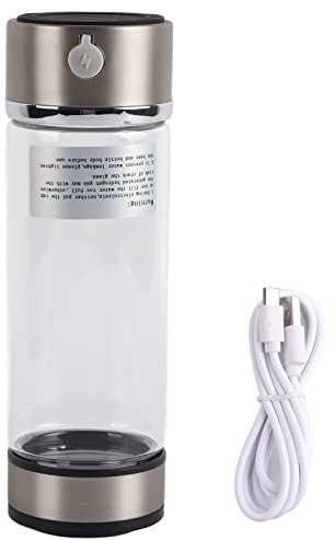 USB Charging Rich Hydrogen Water Purifier Filter Glass Bottle Portable Mug for Travel Work Stainless Steel Colored 420ml Capacity