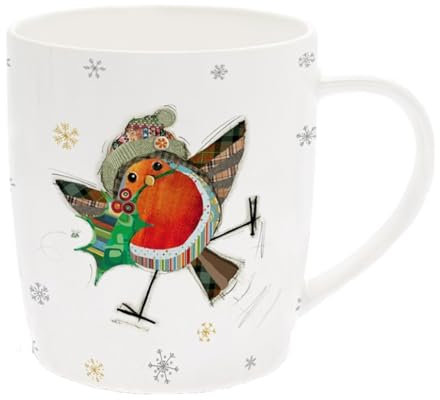Bug Art Robin Christmas Mug Stylish Coffee Cup Tea Cup in matching Gift Box 6637