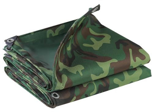 SIAMZYWV Tarpaulin Sheet Cover 1.2x1.5m 1.2x1.8m 1.2x2.4m 1.5x1.5m 3x3m Foldable Tarp | Canvas with PVC Coating Multipurpose Tarp Cover for Garden Furniture, Pool, Car, Truck(1.2x2.4m)