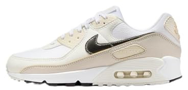 NIKE Femme WMNS AIR Max 90 Sneaker, White Flat Pewter Lt Orewood BRN, 38 EU
