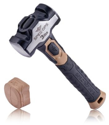 Spec Ops Tools Bohrhammer, 1,4 kg Vorschlaghammer mit Fiberglasgriff und weicher Schlagfläche