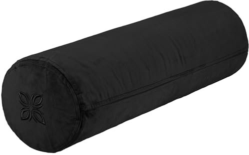OMNANA® CUSHY™ Yogarolle Ø 20cm – Yoga Bolster Rolle mit Dinkelfüllung – Zylinder-Kissen, Velvet Bezug, waschbar – Made in Germany – Passend für Yin Yoga