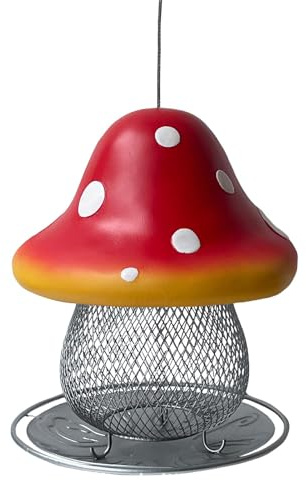 Pilz Vogelfutter - Draußen, Solarbetriebener Vogelfutter Pilz | Metall Balkonkolibri-Futter mit automatischer Farbwechsel Garten im Garten im Hinterhof