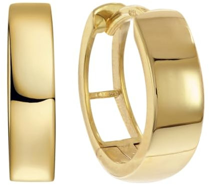 trendor Ohrringe Gold 333/8K Creolen Ø 13 mm wunderschöner Ohrschmuck für Damen und Herren, perfekte Geschenkidee und zeitloses Accessoire, 68752