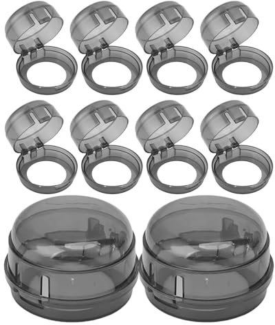 Krmoau Child Safe Stove Knobs, Child Safe Cooker Covers, Oven Covers, Child-Proof Knobs, Pack of 10 Baby Safety Stove Stoppers, Safety Covers, Kitchen Stove Protector for Children