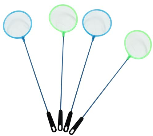 Verkelly Mini rete per gamberetti in salamoia, setaccio per acquario, setaccio speciale per artemia fine (2 blu + 2 verdi)