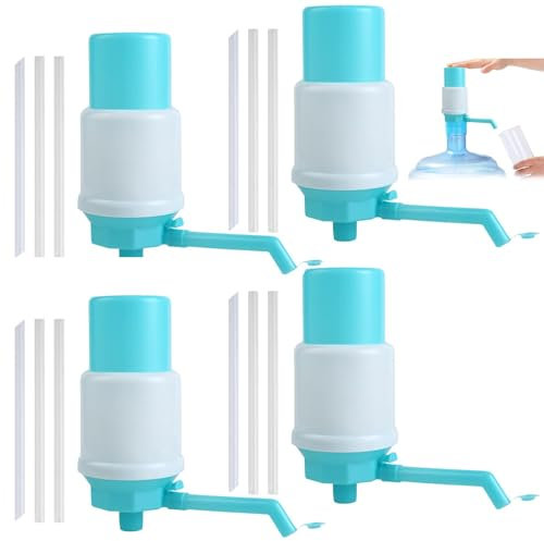 4 Set Pompe Bouteille D´Eau - Distributeur d'eau Froide Manuel - Distributeur Manuel d'eau pour Bidon - Doseur d'eau - Distributeur d'eau Manuel Adaptable Aux Bouteilles Et Bidons