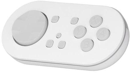 Tangxi Wire Less Bluetooth Controller, Bluetooth Gamepad Keychain Sized Mini Controller for Anki App, Portable Game Controller for for Wins, for Android, for OS X, for iOS (White)