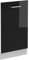 Vicco Geschirrspülblende R-Line, Schwarz Hochglanz, 45 cm ohne Arbeitsplatte