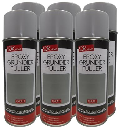 SDV Chemie Epoxy Grundierfüller grau 6x 400ml | 1K Primer, Grundierung, Rostschutz