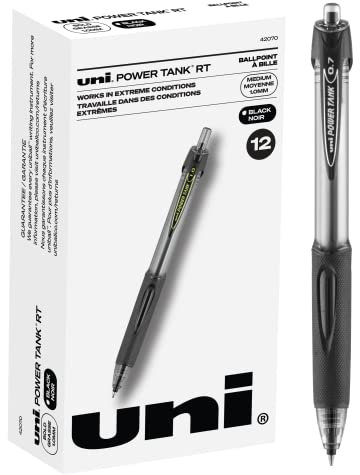 Power Tank RT Ballpoint Retractable Pen, Black Ink, Bold, Dozen