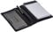 ALASSIO 43065 Notizblock-Etui MONZA Notizbuch aus echt Leder schwarz, 7,5 cm x 10 cm, Netzfach für Visitenkarten, Notizblock, Kugelschreiber