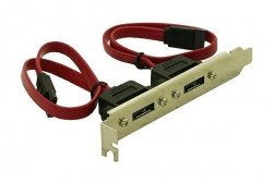 Slotblech 2x SATA int. zu 2x eSATA ext. 45 cm