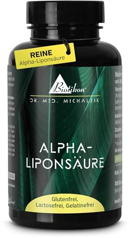 Alpha-Liponsäure nach Dr. Michalzik, 200 mg Alpha-Liponsäure, 180 Kapseln | 200 mg Alpha-Liponsäure • eigene deutsche Produktion • ohne Zusätze