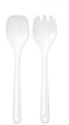 WACA 0235 Salatbesteck Küchenhelfer Mehrwegartikel 305 mm, Farbe:weiß
